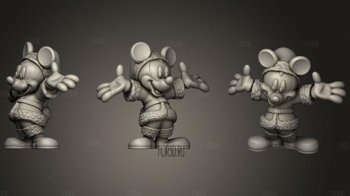 Mickey Mouse stl model for CNC